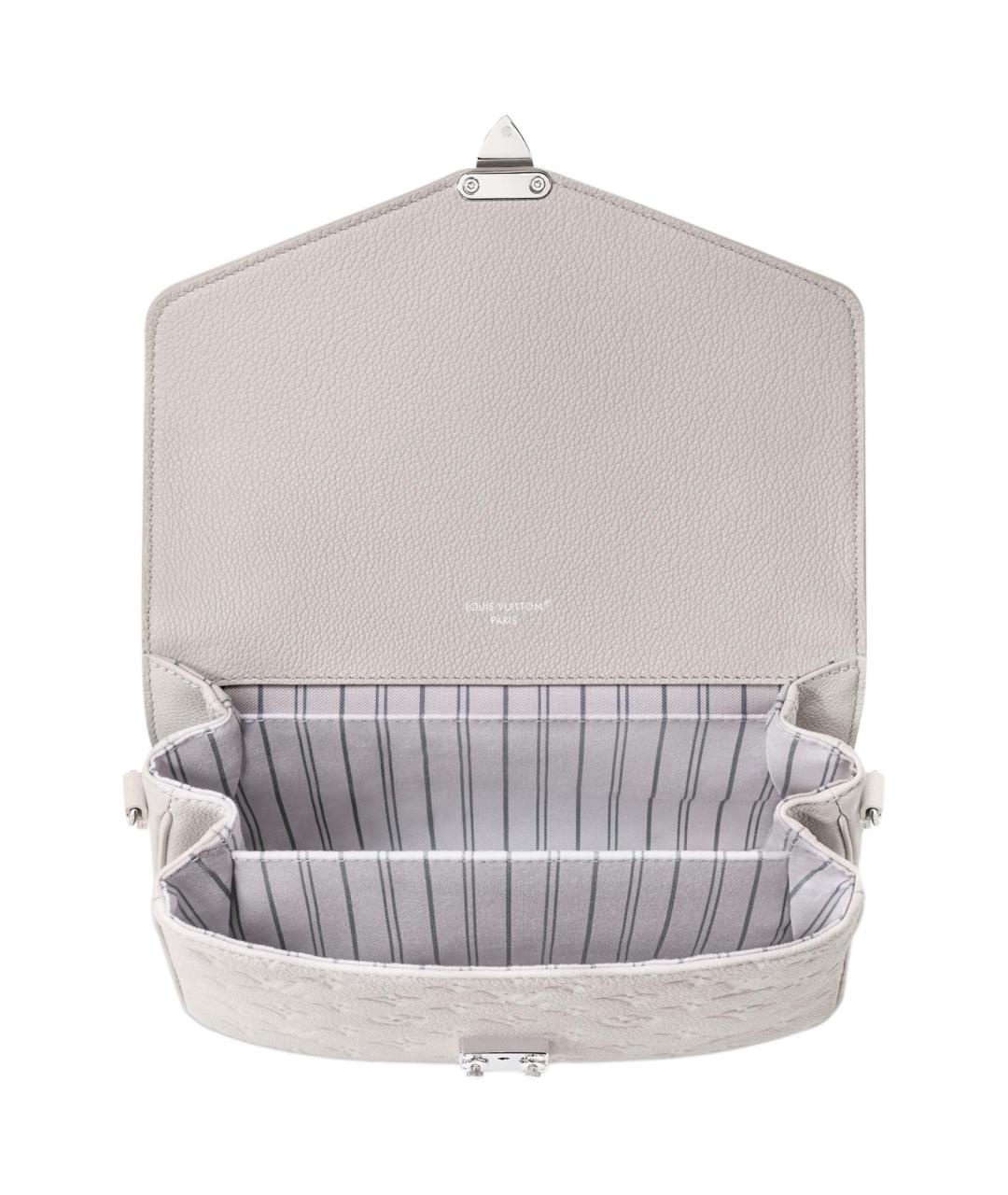 LOUIS VUITTON Белая кожаная сумка через плечо, фото 4