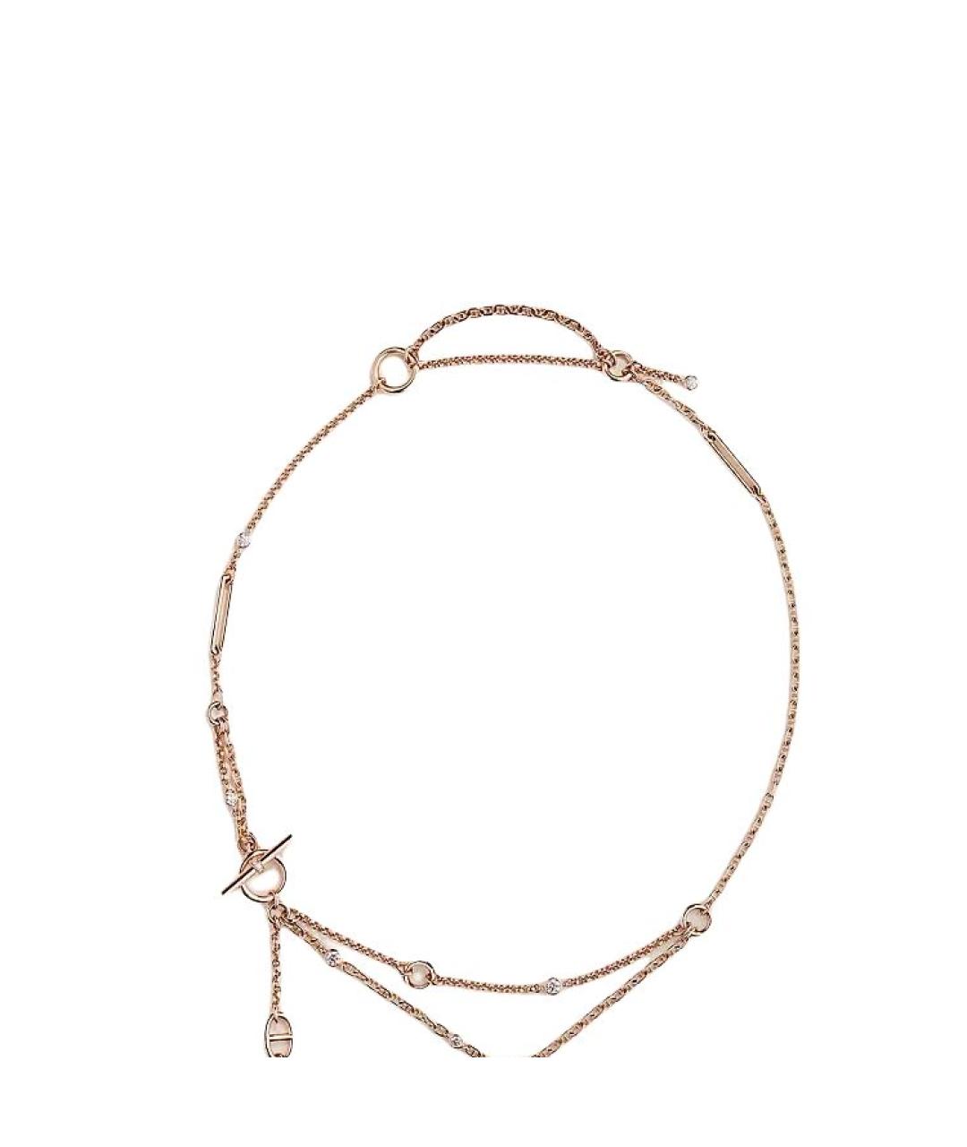 HERMES Золотое колье из розового золота, фото 3