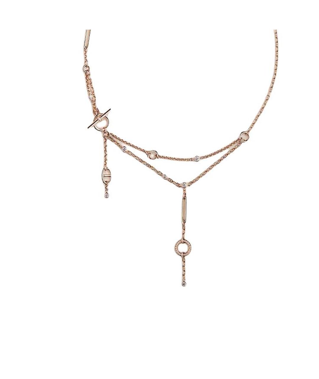 HERMES Золотое колье из розового золота, фото 2