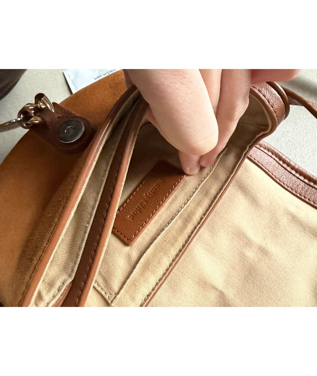 SEE BY CHLOE Коричневая замшевая сумка через плечо, фото 6