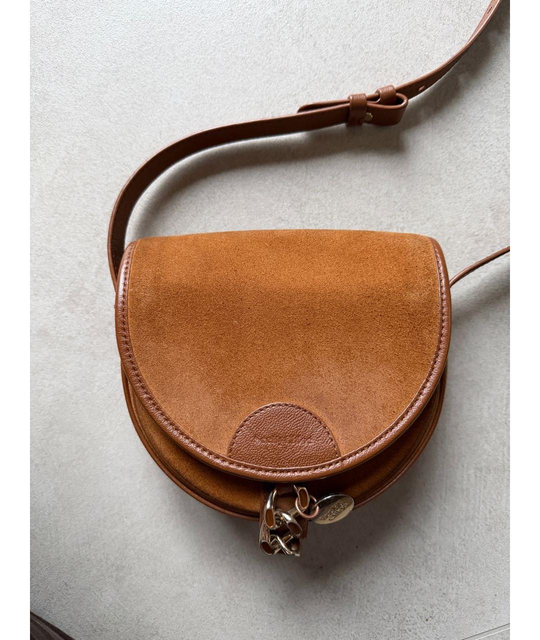 SEE BY CHLOE Коричневая замшевая сумка через плечо, фото 9