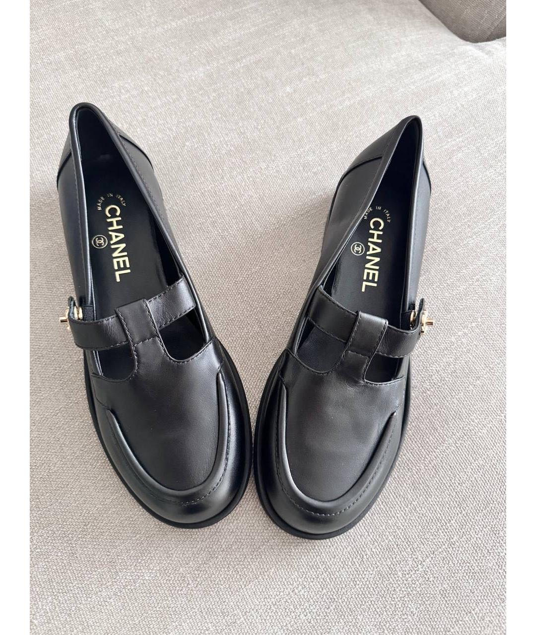 CHANEL Черные кожаные лоферы, фото 2