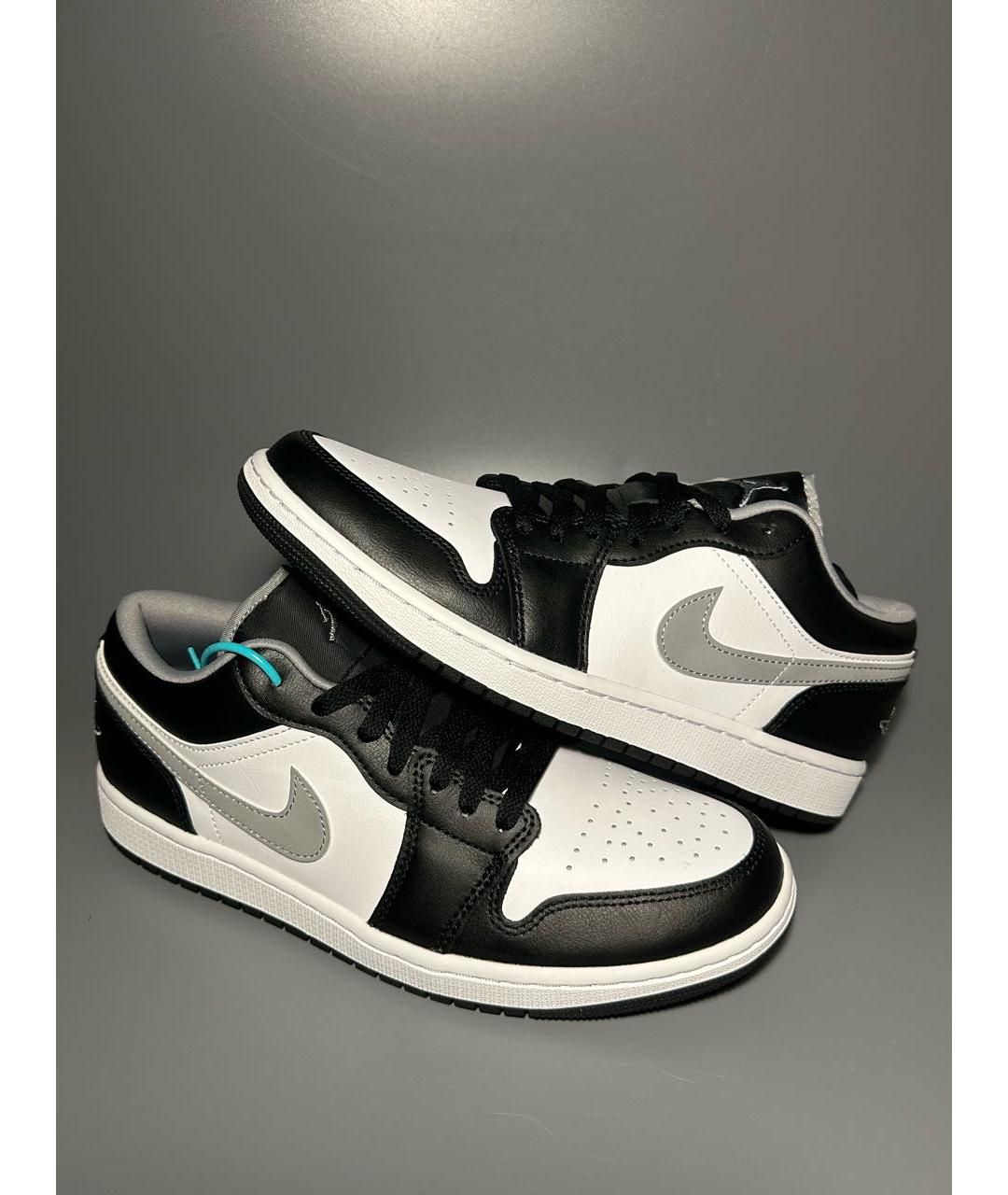 JORDAN Черные кожаные низкие кроссовки / кеды, фото 5