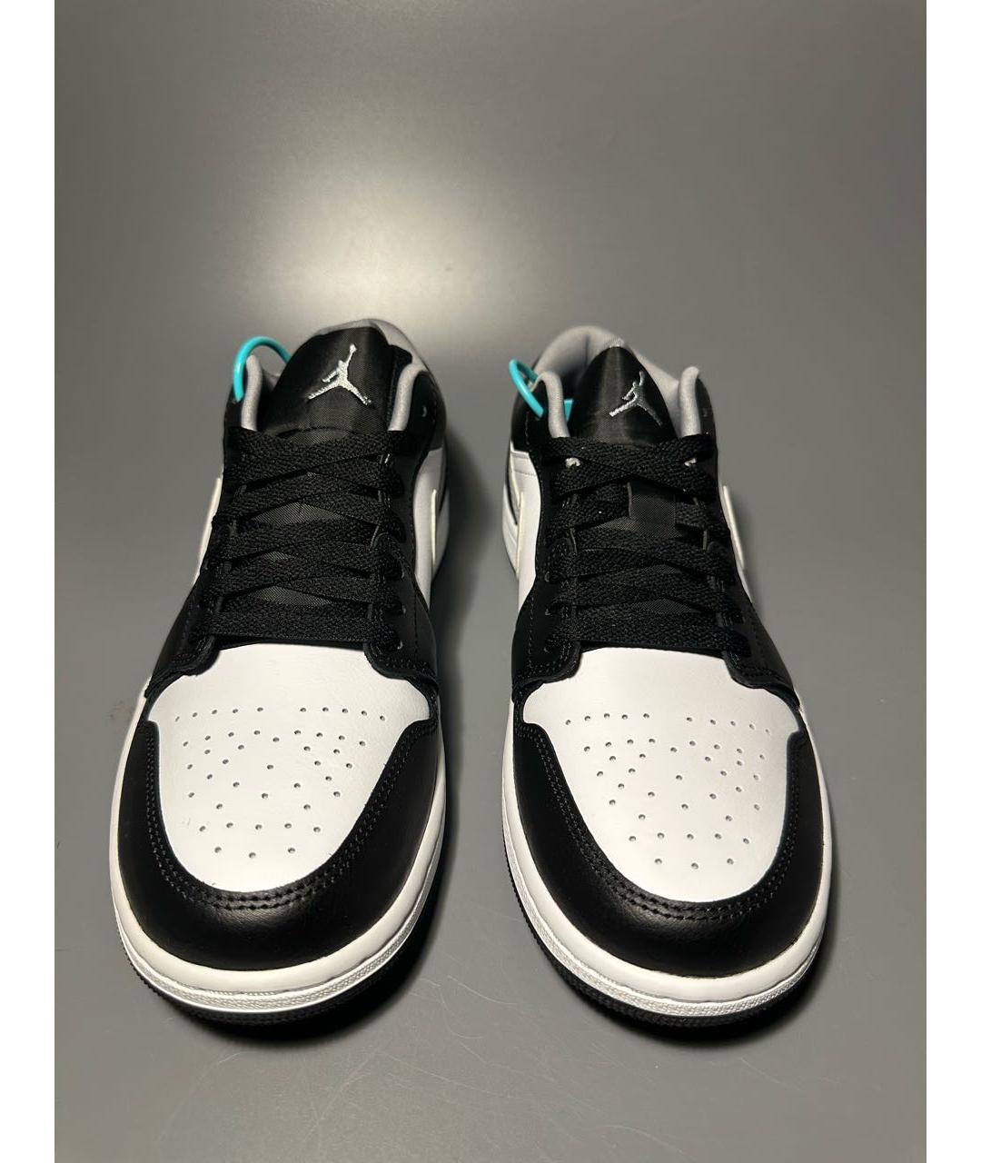 JORDAN Черные кожаные низкие кроссовки / кеды, фото 2