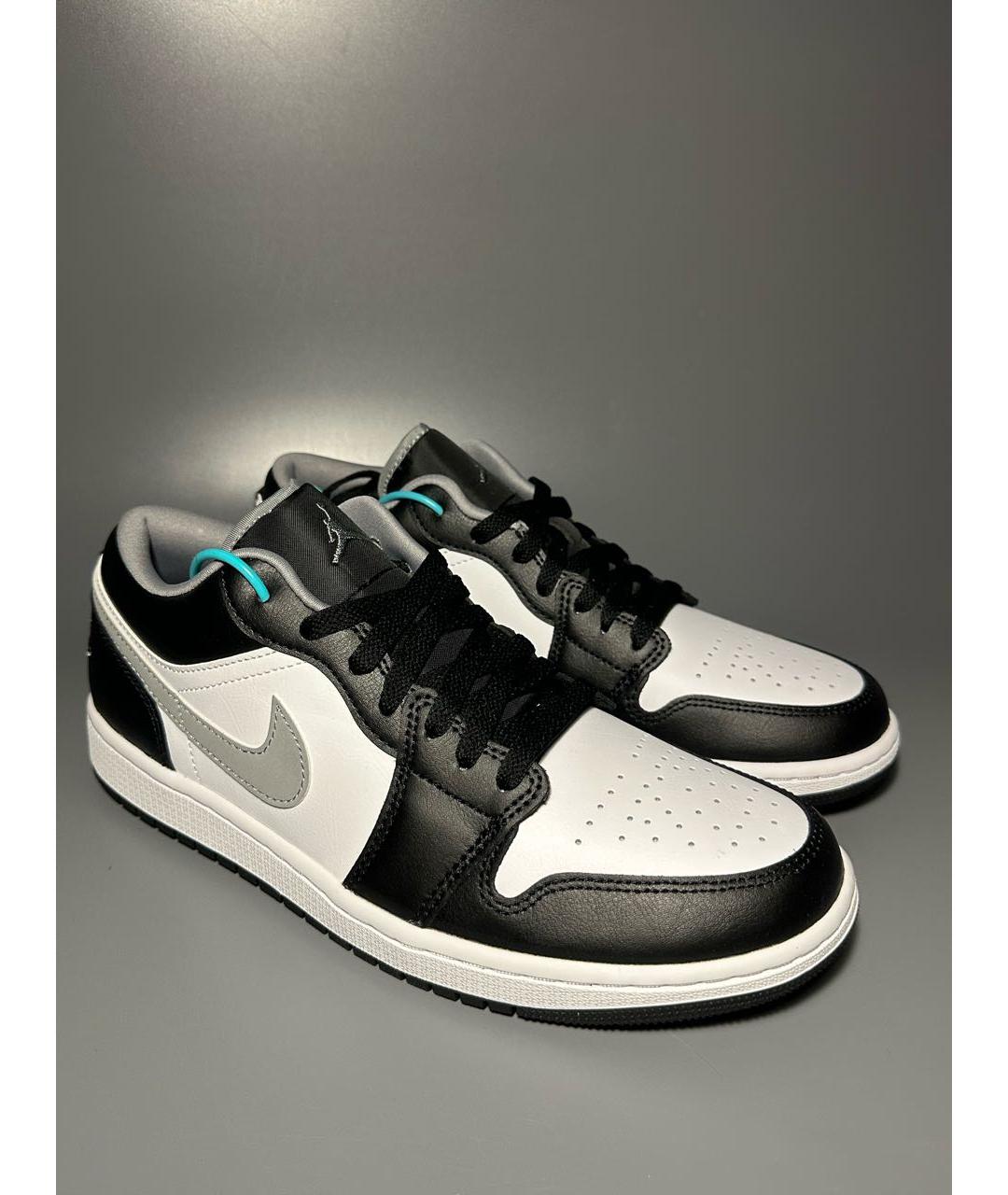 JORDAN Черные кожаные низкие кроссовки / кеды, фото 7