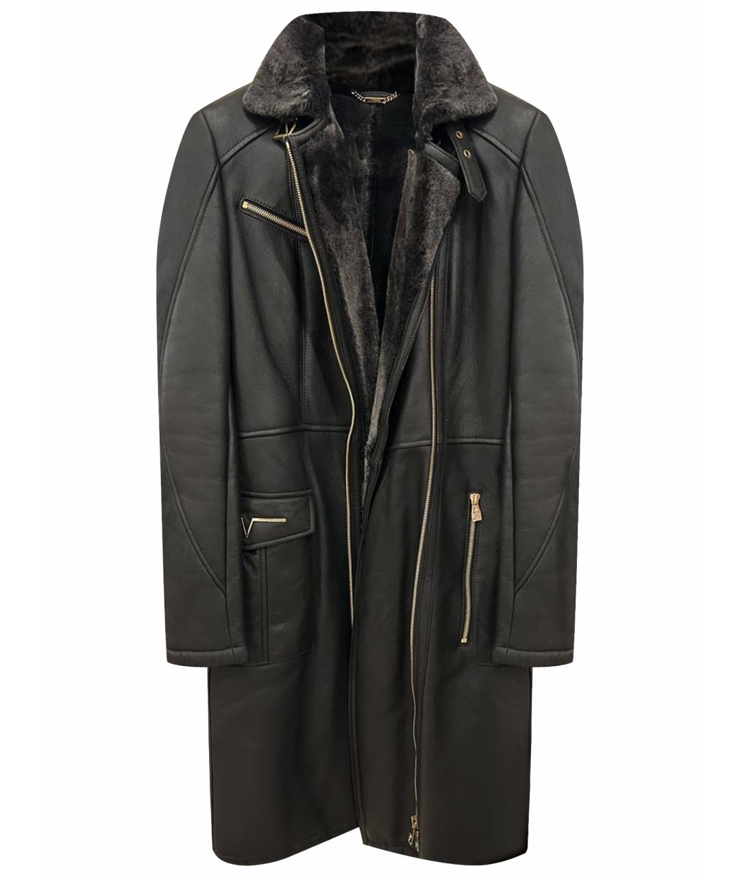 VERSACE Черная замшевая дубленка, фото 1