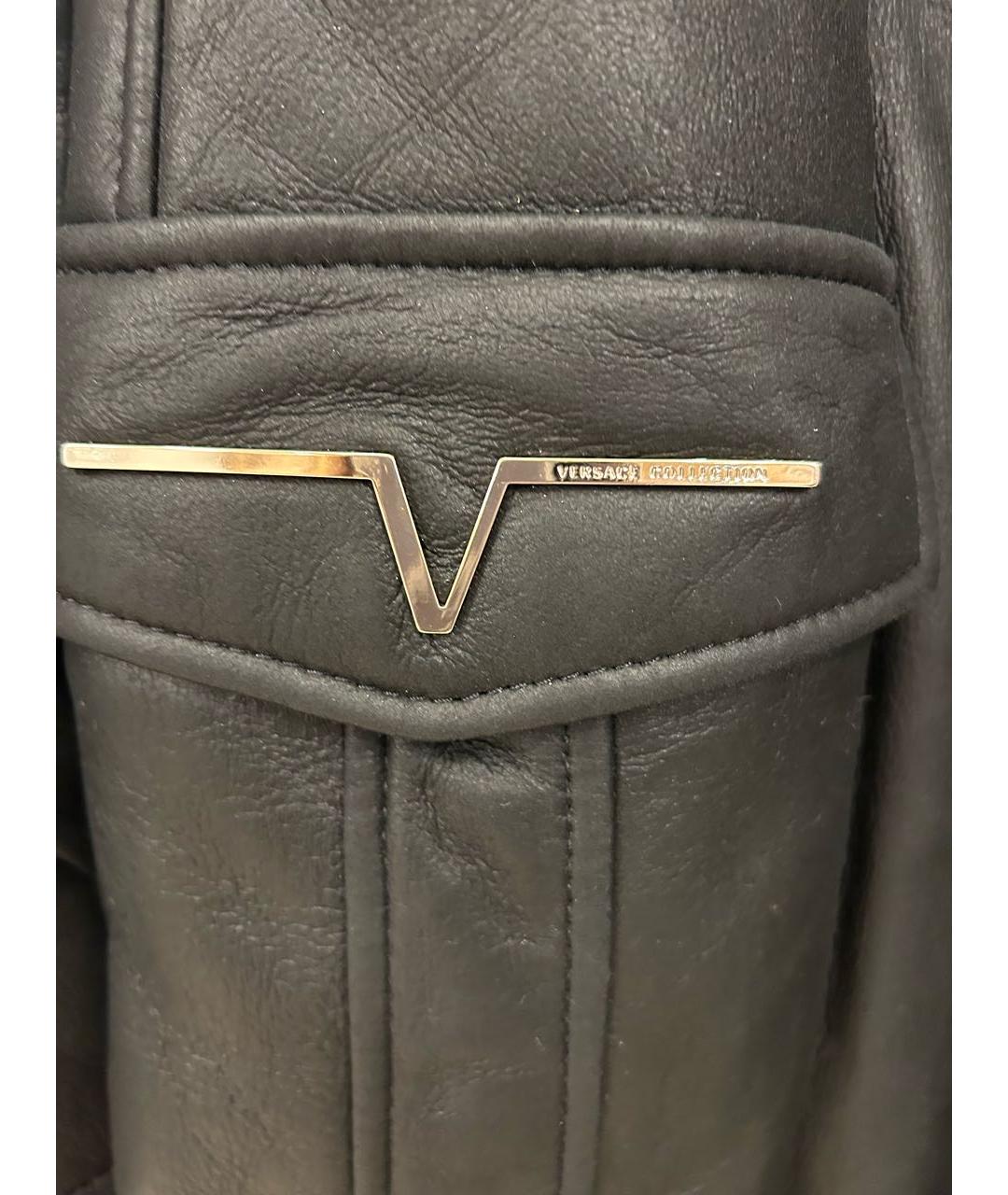 VERSACE Черная замшевая дубленка, фото 3