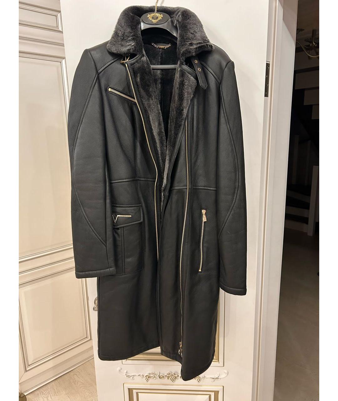 VERSACE Черная замшевая дубленка, фото 5