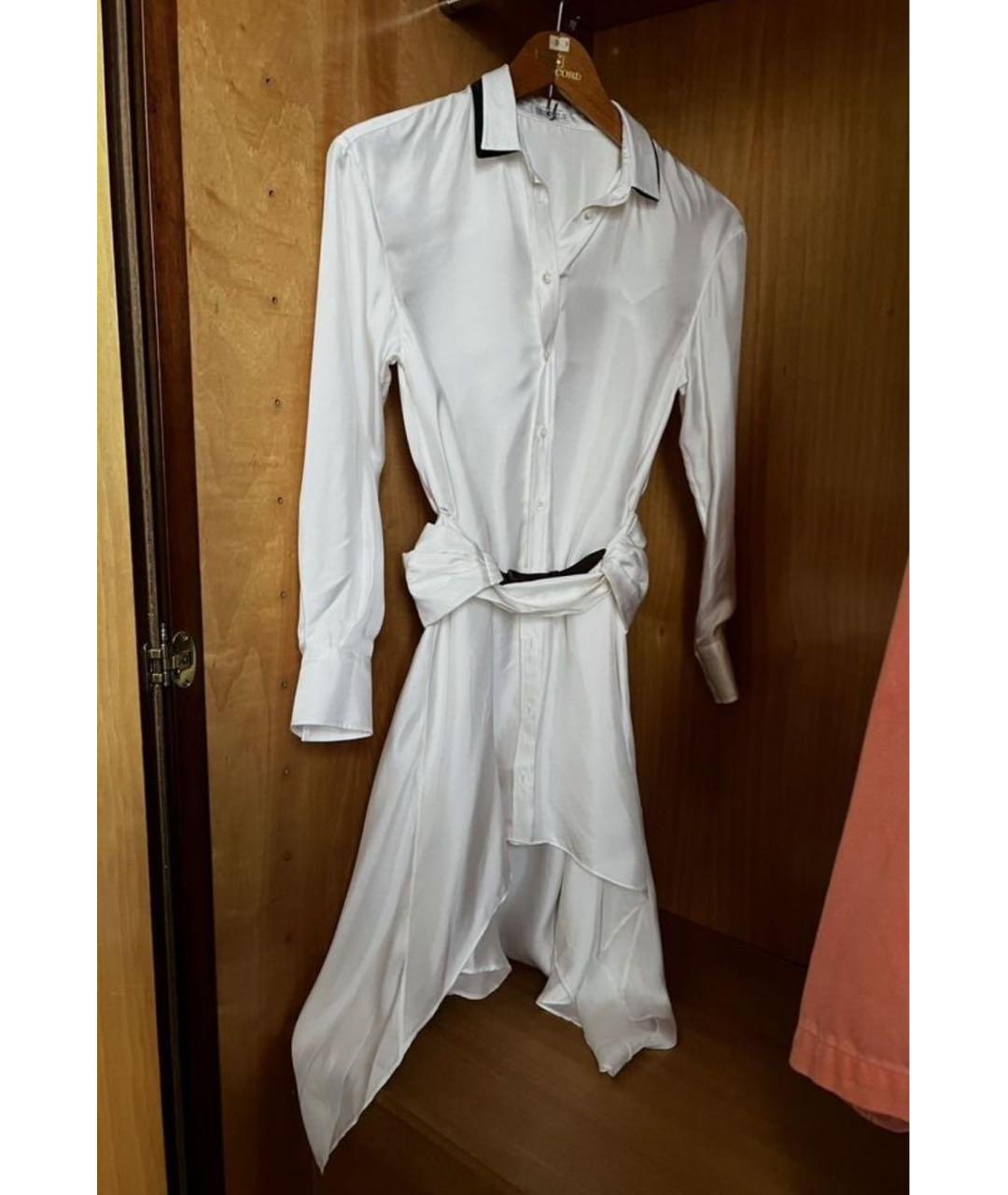 BRUNELLO CUCINELLI Белая шелковая рубашка, фото 5