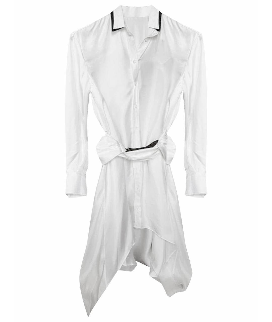 BRUNELLO CUCINELLI Белая шелковая рубашка, фото 1