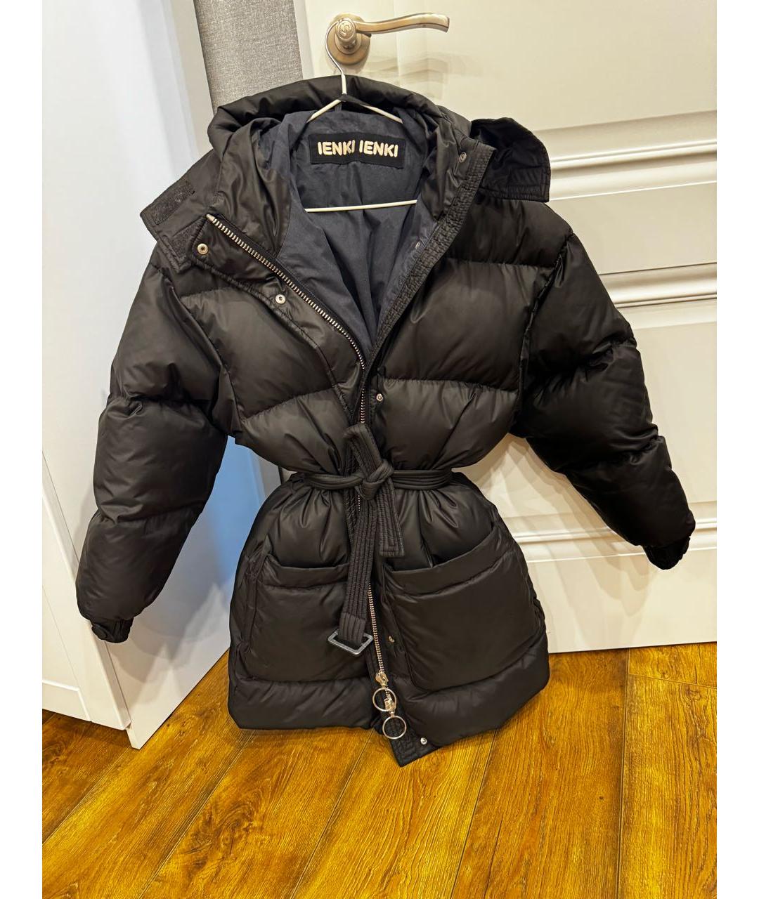 IENKI IENKI Черный полиэстеровый пуховик, фото 9
