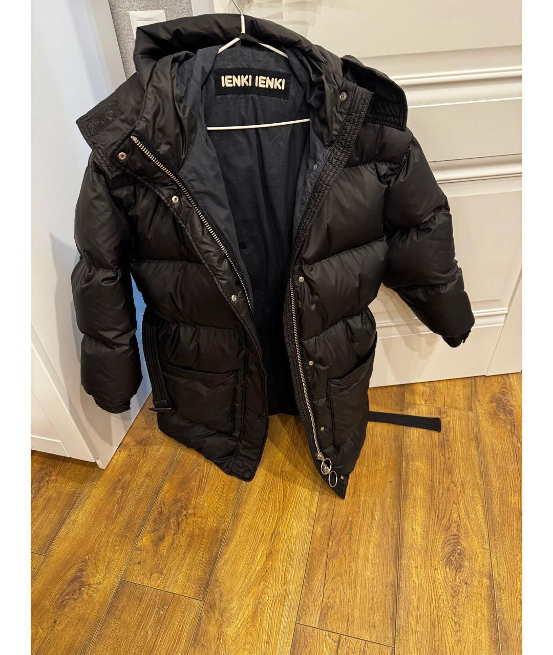 IENKI IENKI Черный полиэстеровый пуховик, фото 6