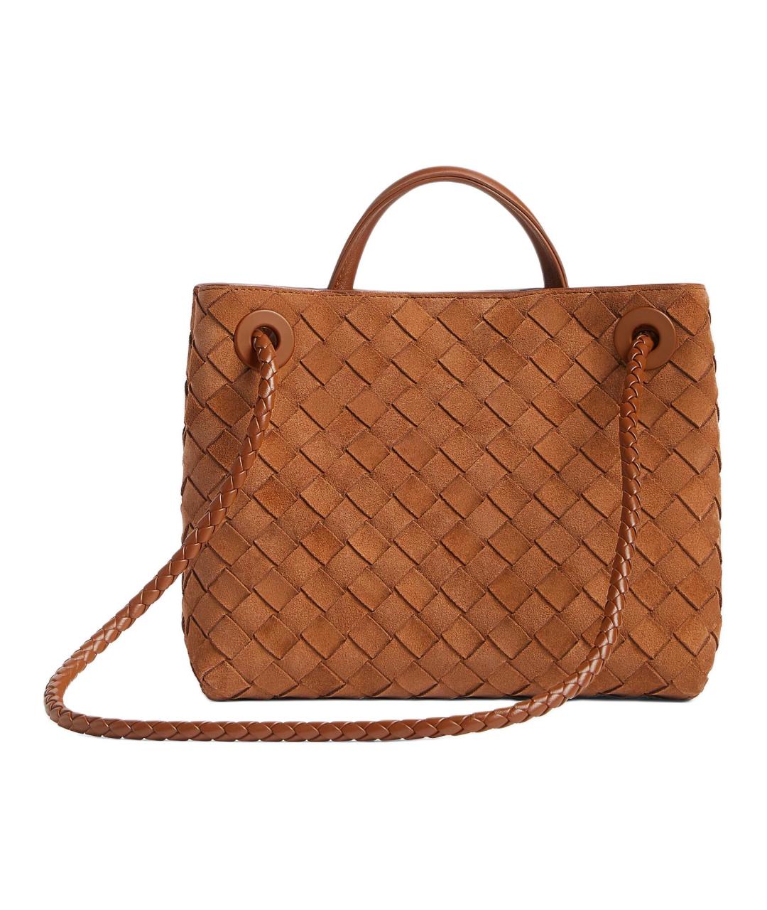 BOTTEGA VENETA Коричневая замшевая сумка через плечо, фото 2