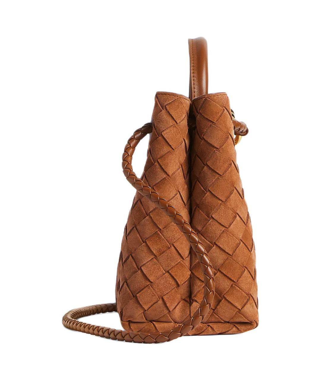 BOTTEGA VENETA Коричневая замшевая сумка через плечо, фото 4