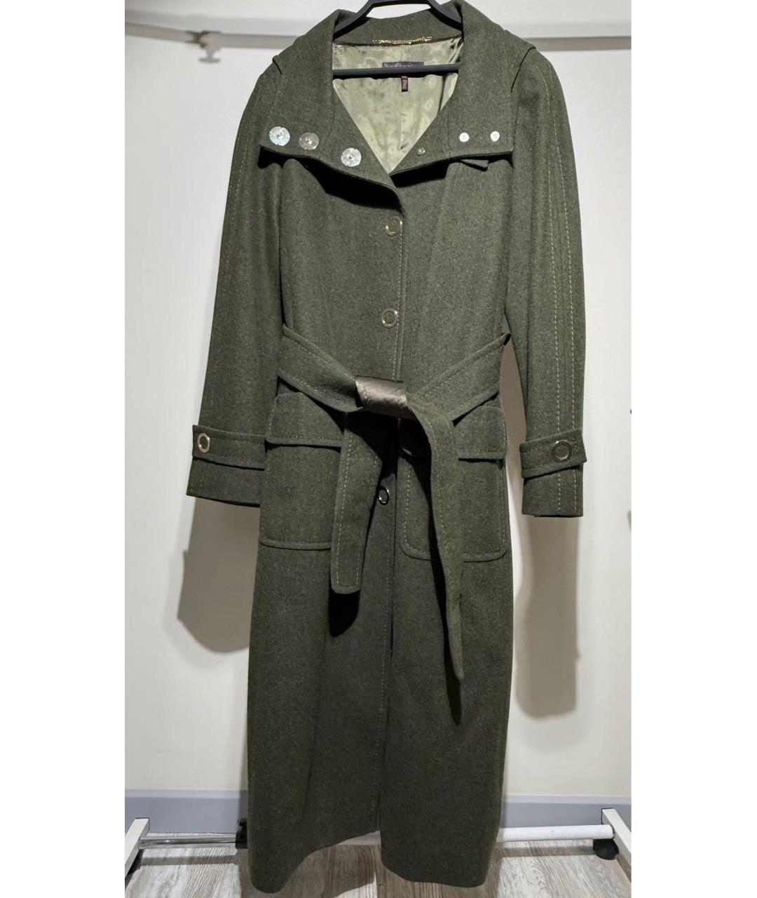 ESCADA Хаки шерстяное пальто, фото 7