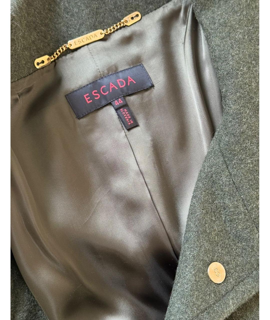 ESCADA Хаки шерстяное пальто, фото 3