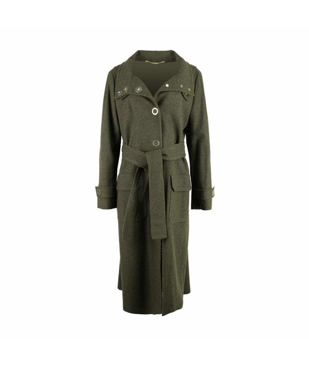 ESCADA Хаки шерстяное пальто, фото 9