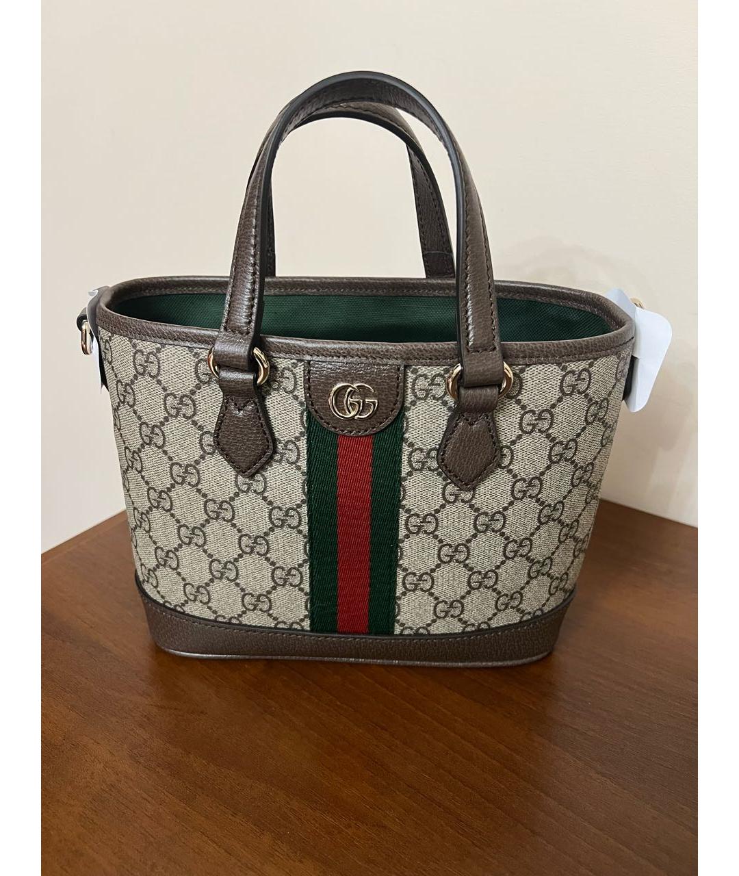 GUCCI Мульти кожаная сумка с короткими ручками, фото 8