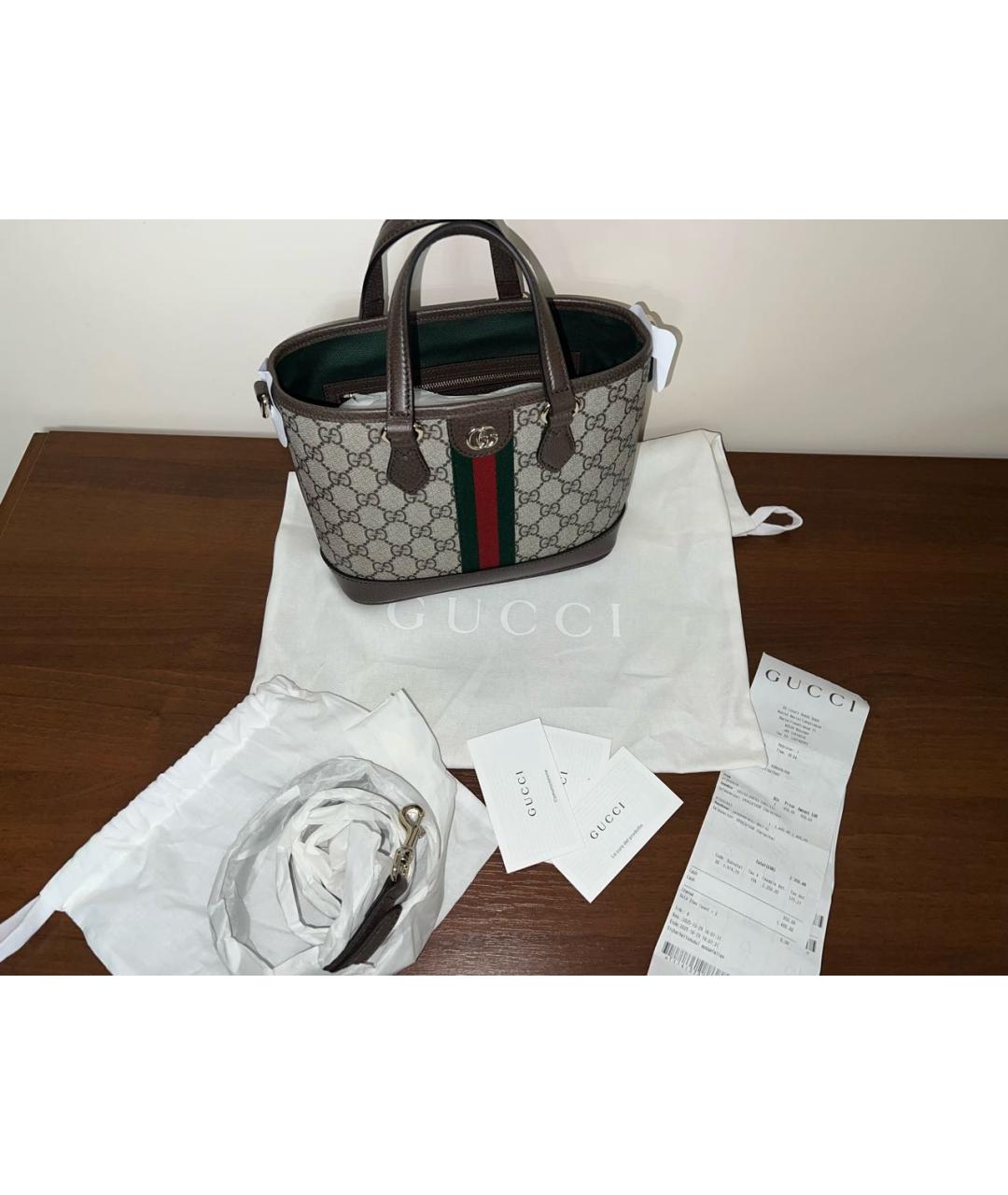 GUCCI Мульти кожаная сумка с короткими ручками, фото 5