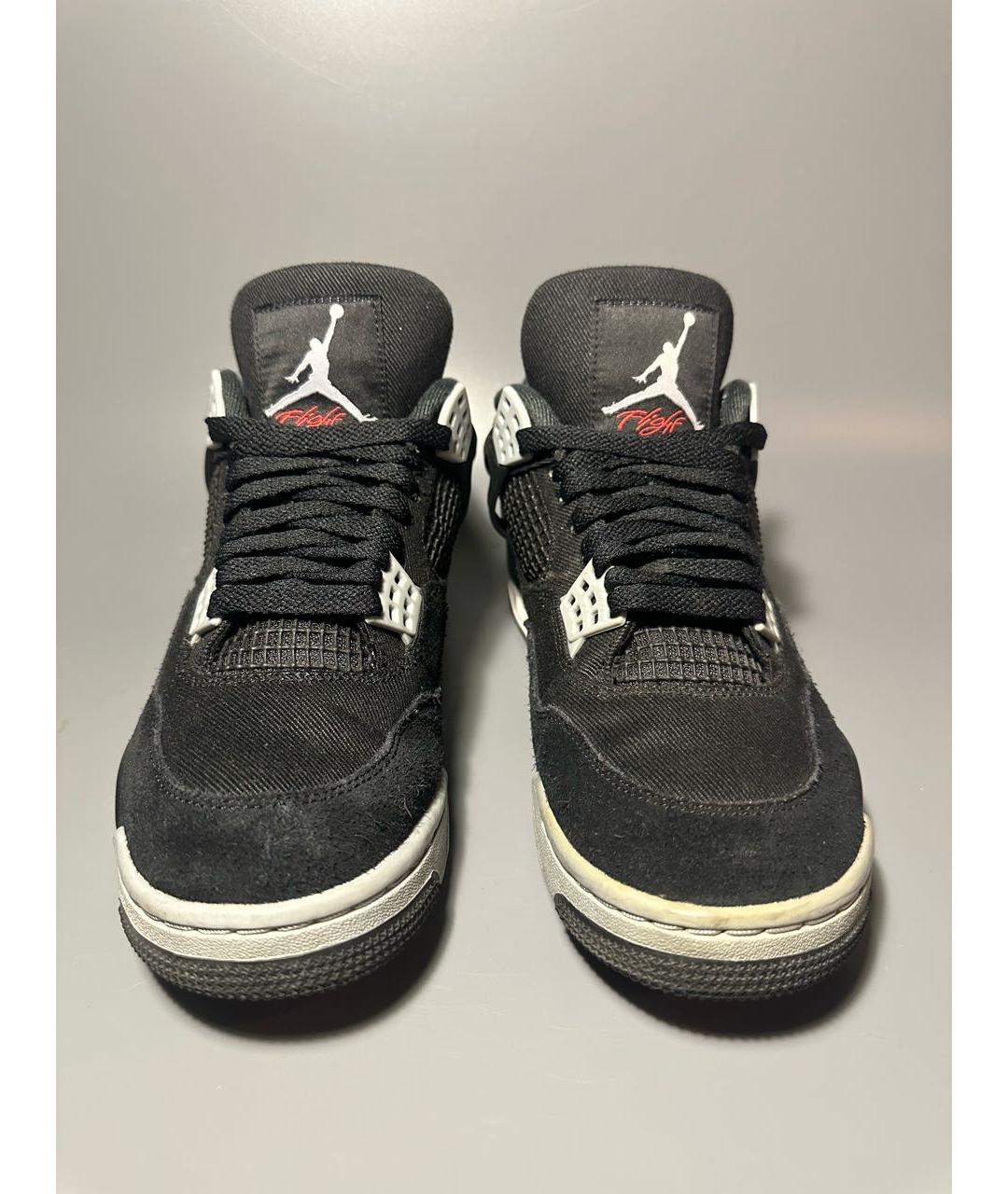 JORDAN Черные текстильные высокие кроссовки / кеды, фото 2