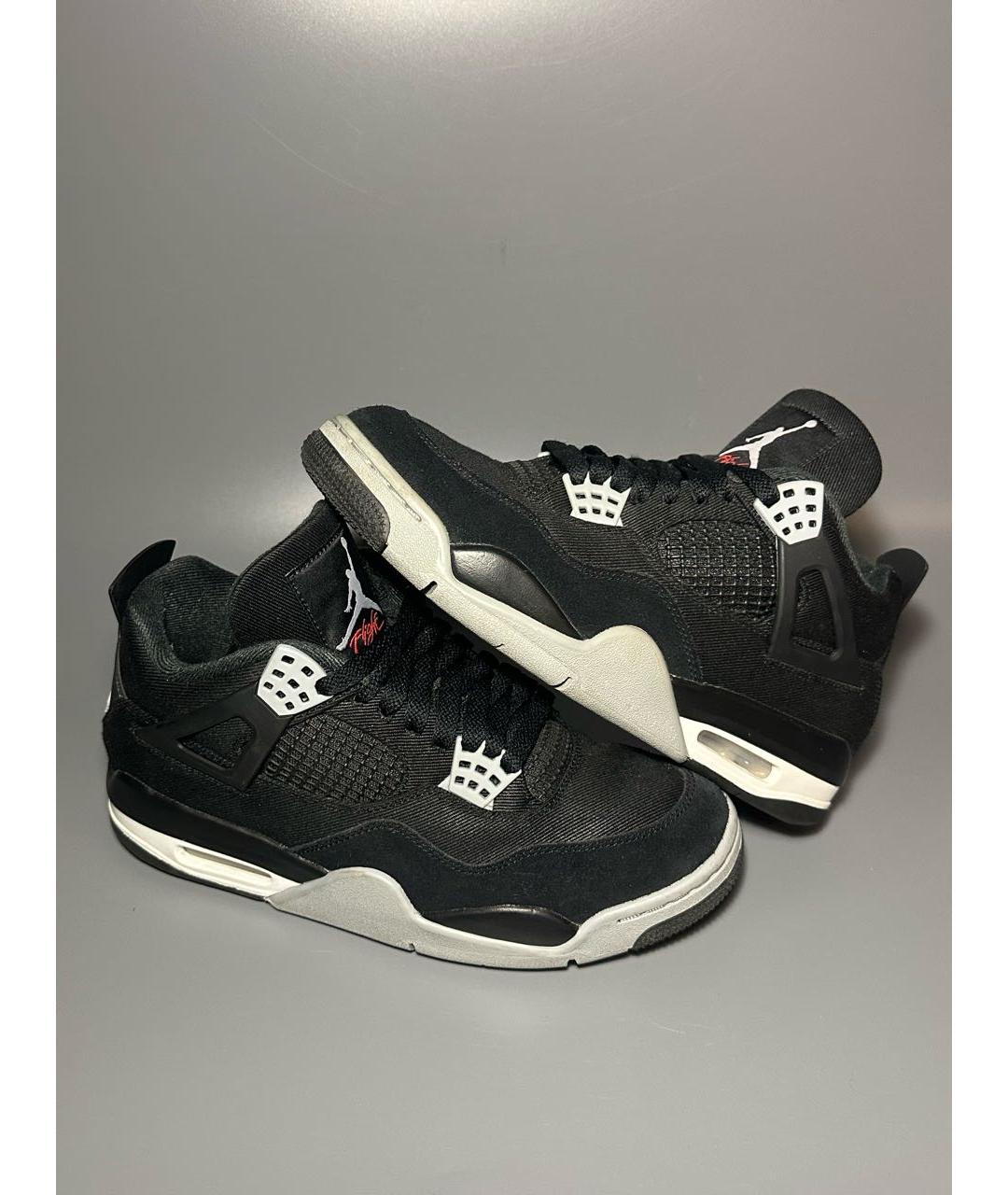 JORDAN Черные текстильные высокие кроссовки / кеды, фото 5