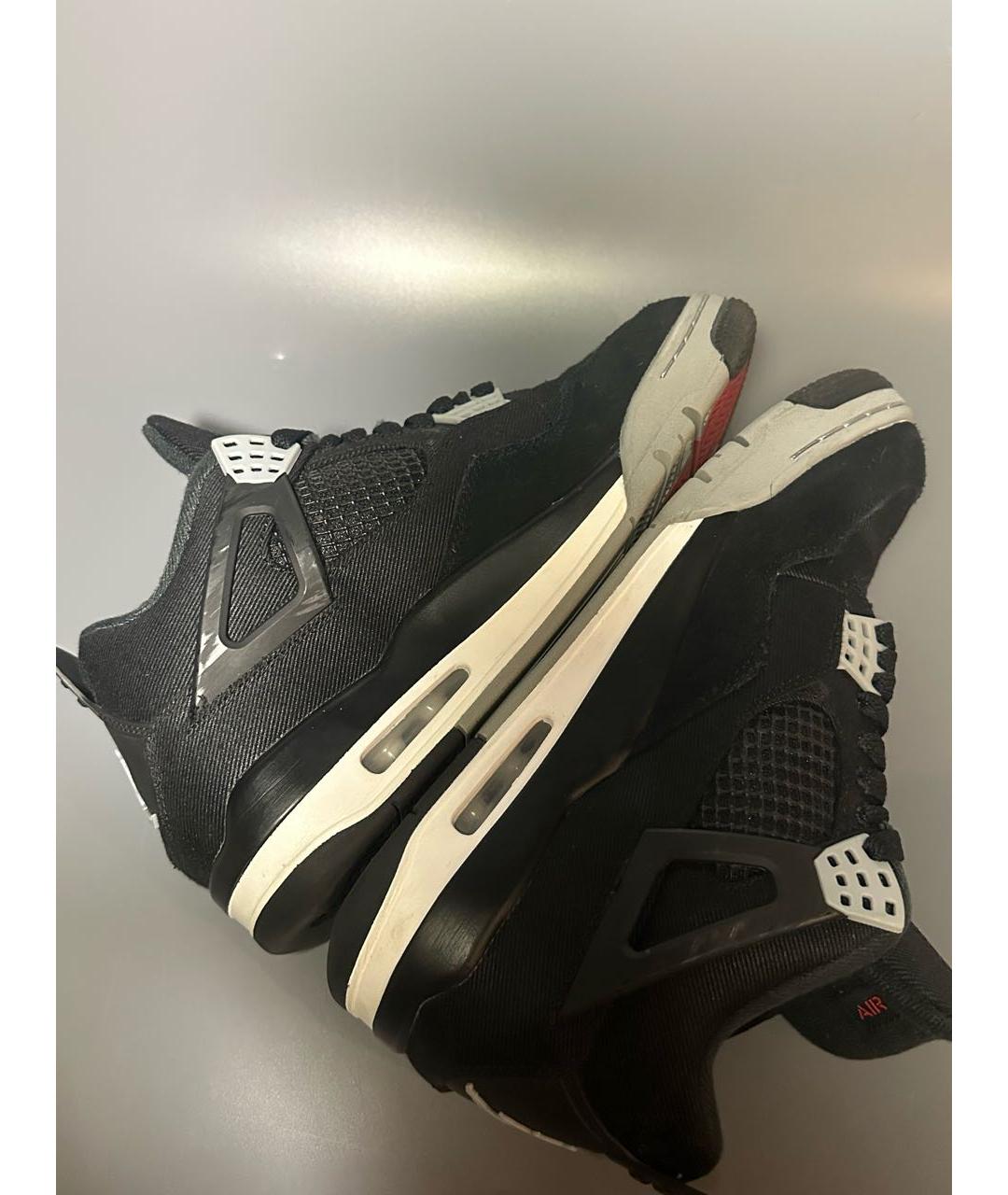 JORDAN Черные текстильные высокие кроссовки / кеды, фото 8