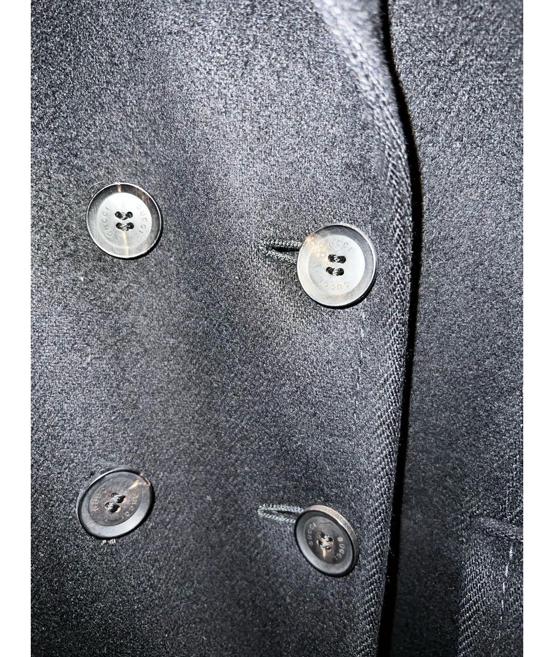GUCCI Черное шерстяное пальто, фото 3