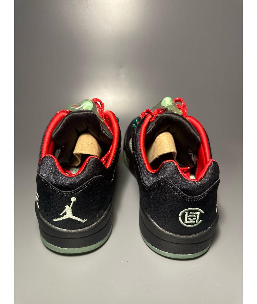 JORDAN Черные синтетические высокие кроссовки / кеды, фото 4