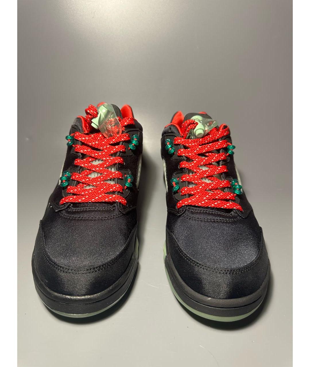 JORDAN Черные синтетические высокие кроссовки / кеды, фото 2