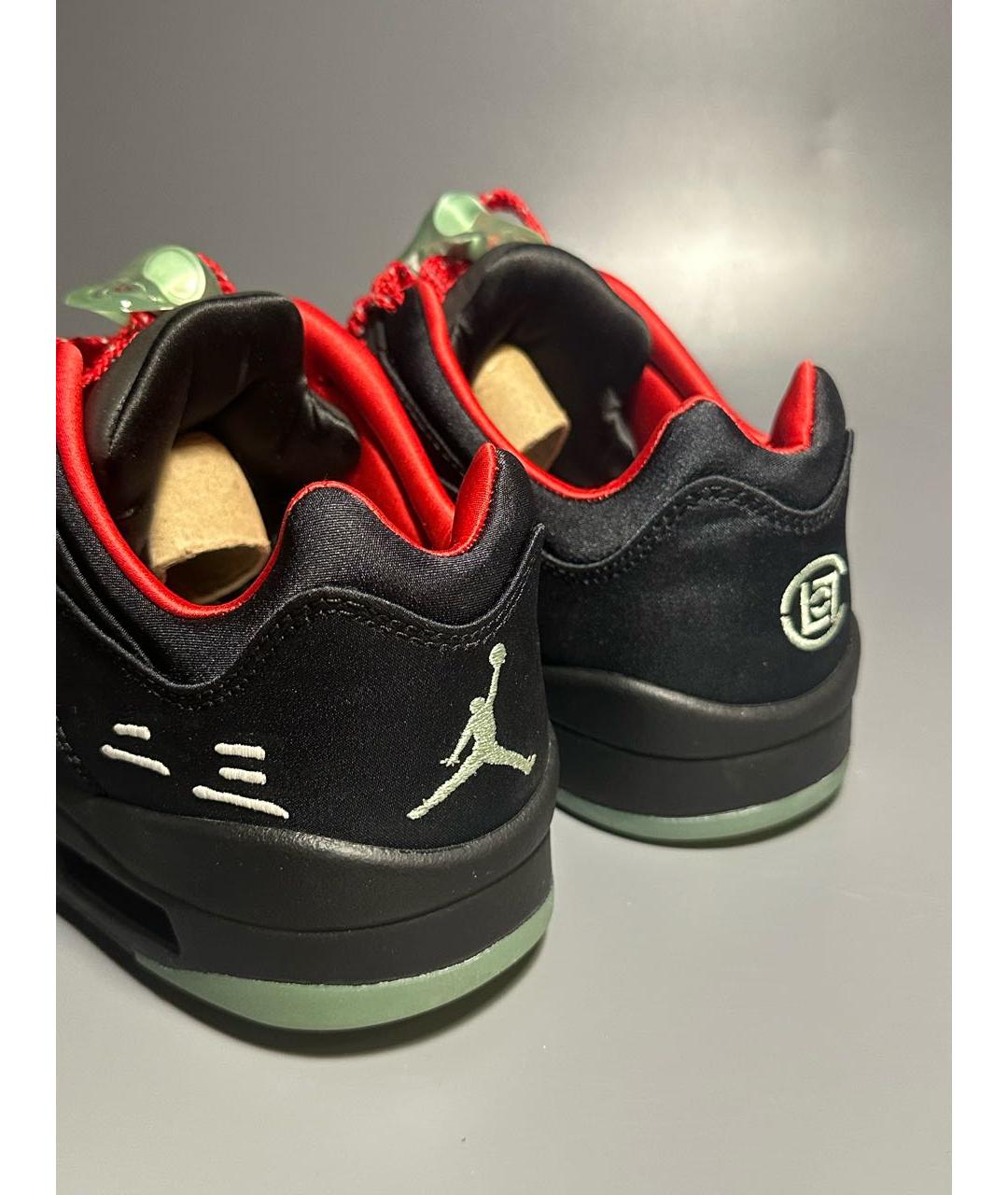 JORDAN Черные синтетические высокие кроссовки / кеды, фото 8