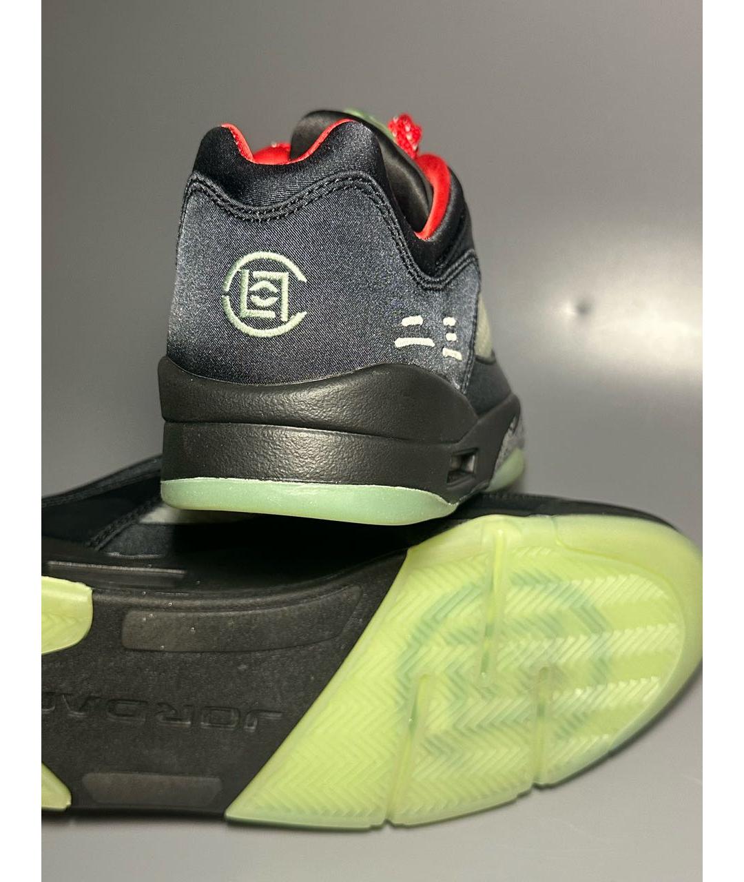 JORDAN Черные синтетические высокие кроссовки / кеды, фото 7