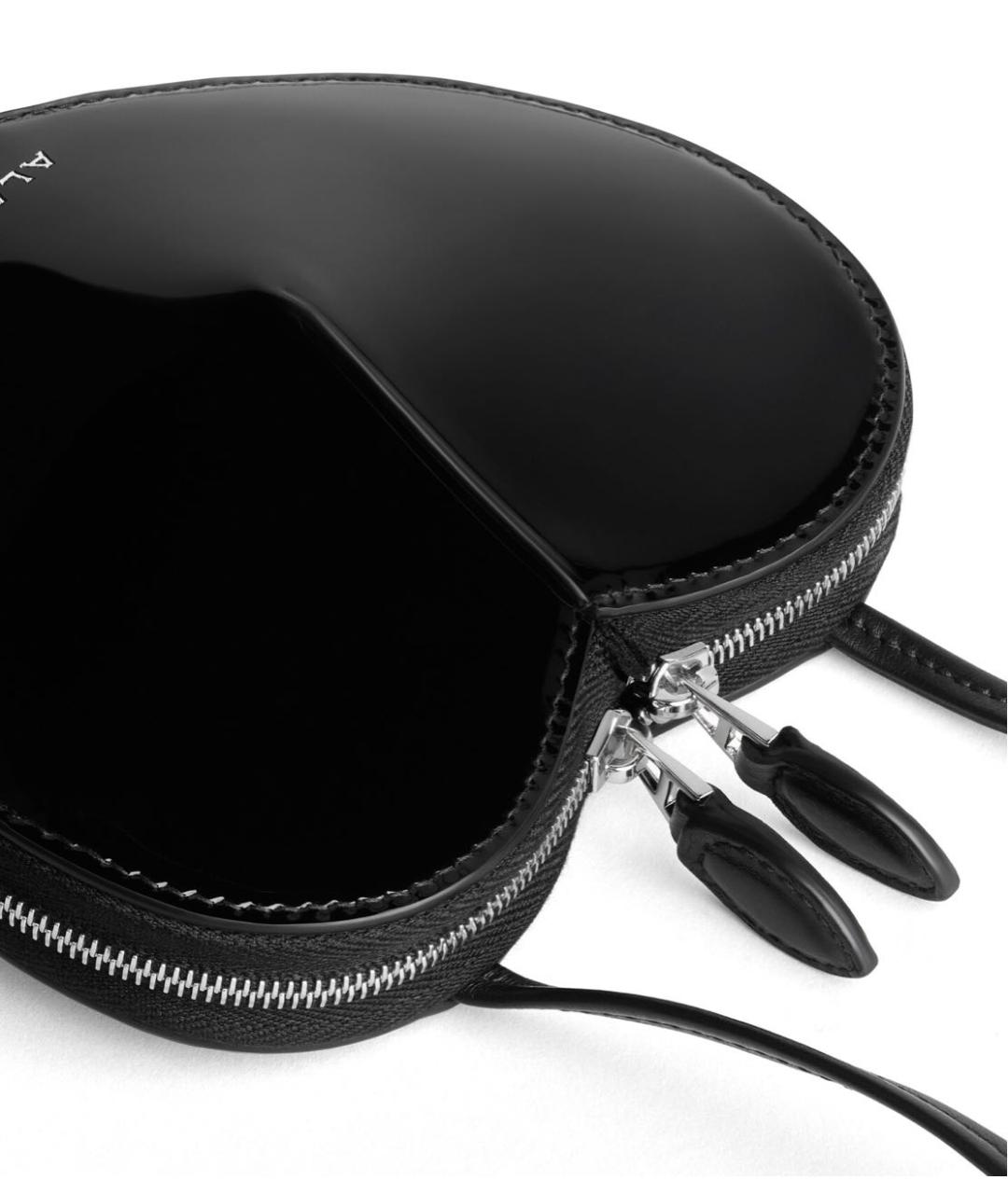 ALAIA Черная сумка через плечо из лакированной кожи, фото 4