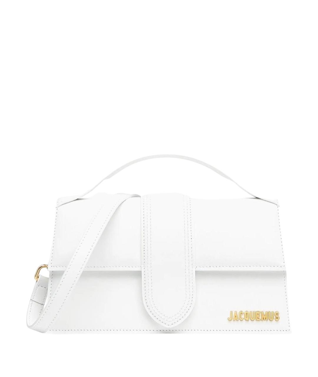 JACQUEMUS Белая кожаная сумка через плечо, фото 1