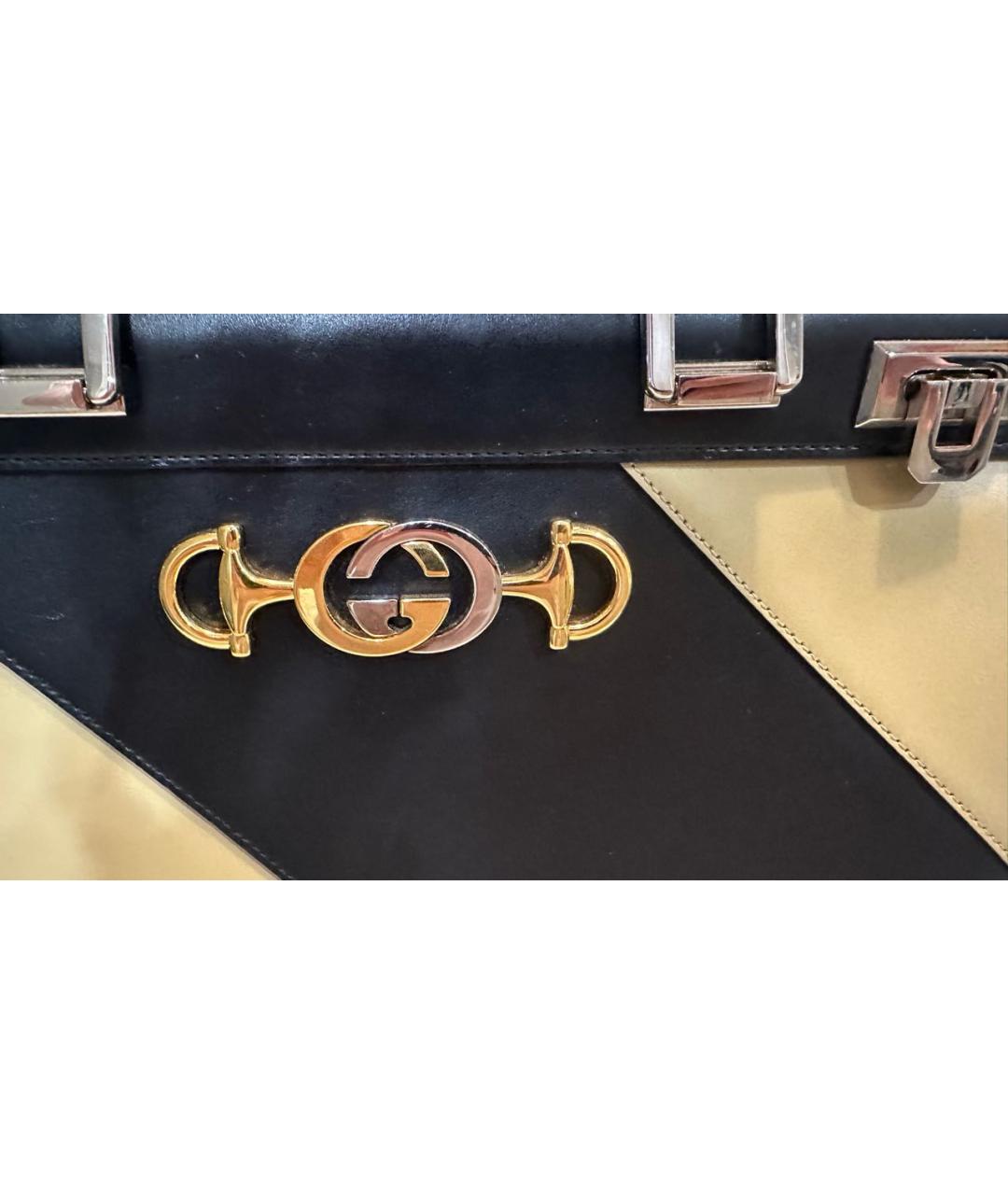 GUCCI Черная кожаная сумка с короткими ручками, фото 8