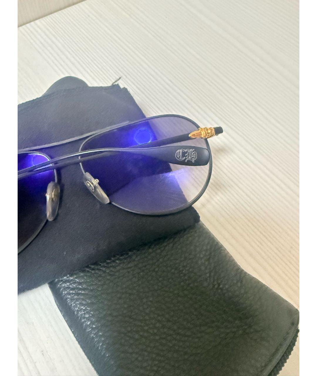 CHROME HEARTS Черные пластиковые солнцезащитные очки, фото 7