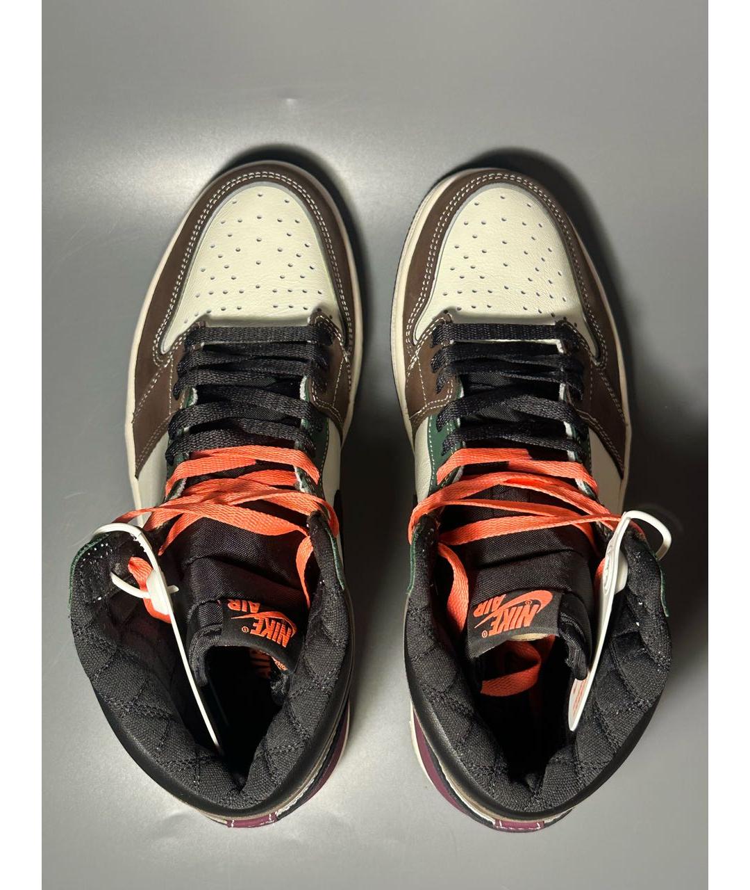 JORDAN Мульти кожаные высокие кроссовки / кеды, фото 3