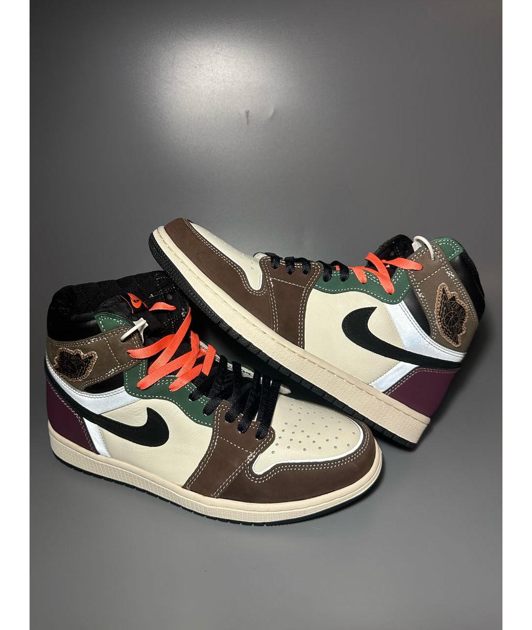 JORDAN Мульти кожаные высокие кроссовки / кеды, фото 5