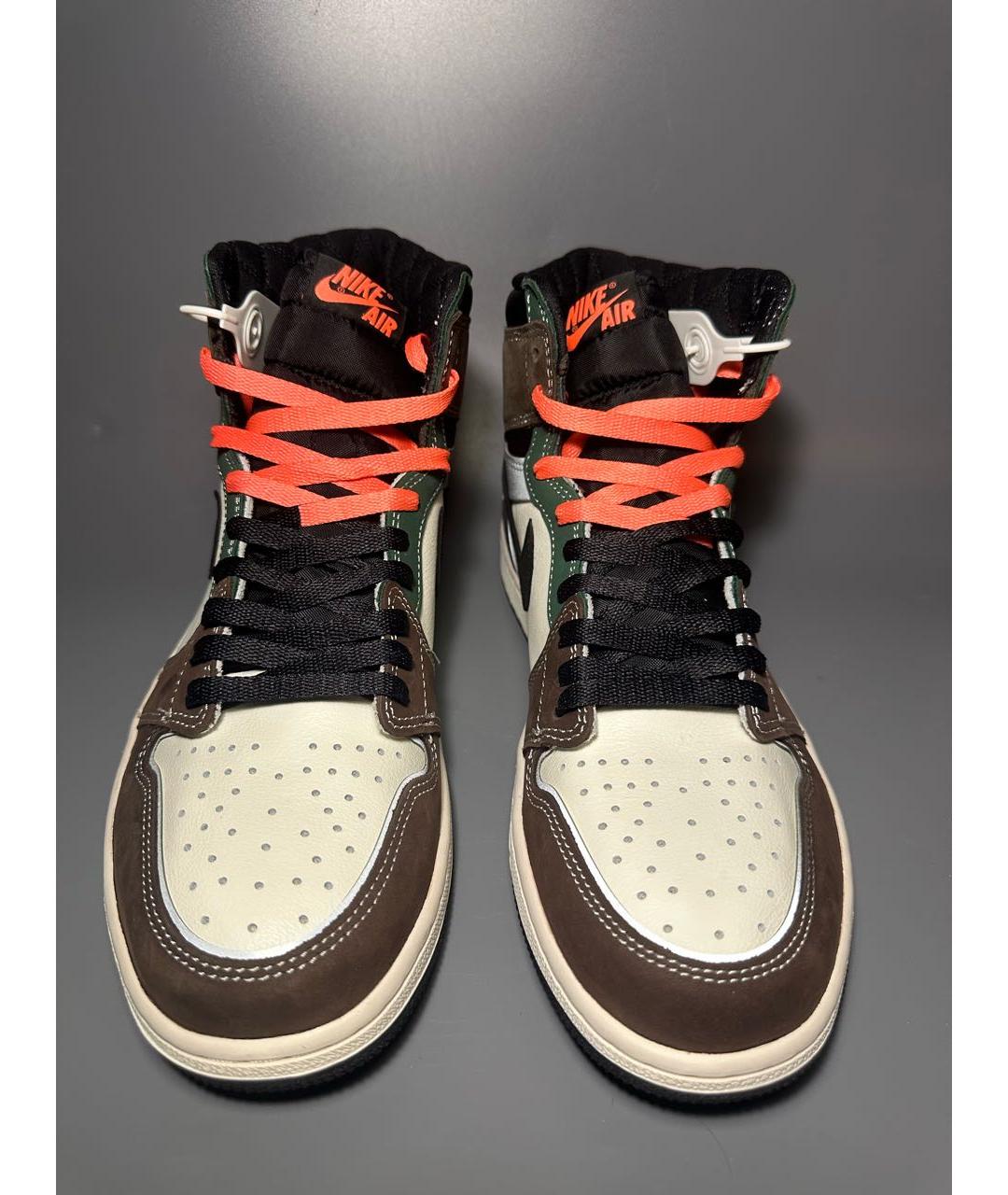 JORDAN Мульти кожаные высокие кроссовки / кеды, фото 2