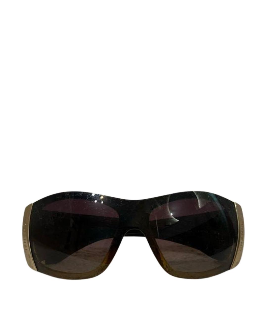 CHANEL Коричневые пластиковые солнцезащитные очки, фото 1