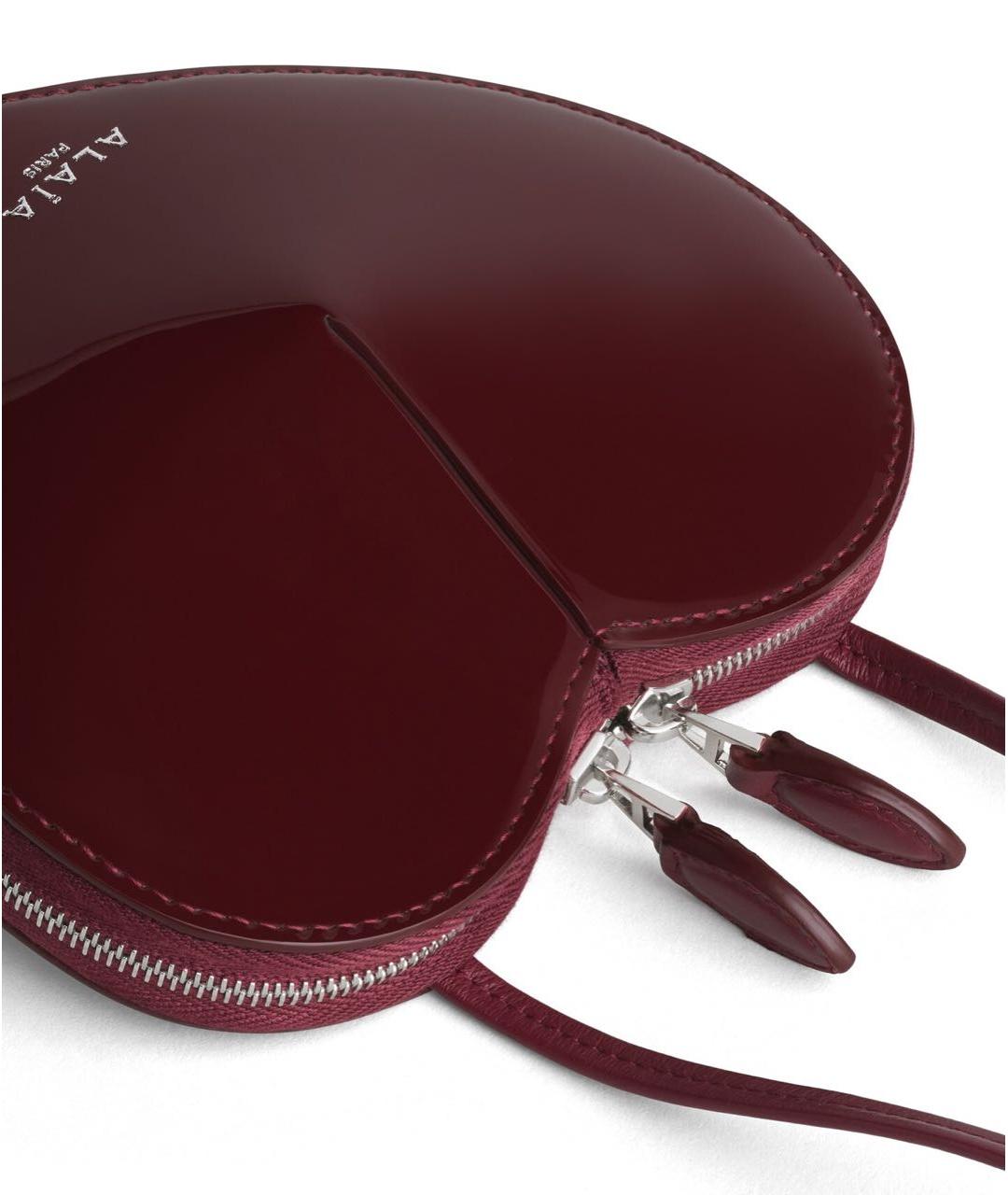 ALAIA Бордовая кожаная сумка через плечо, фото 2
