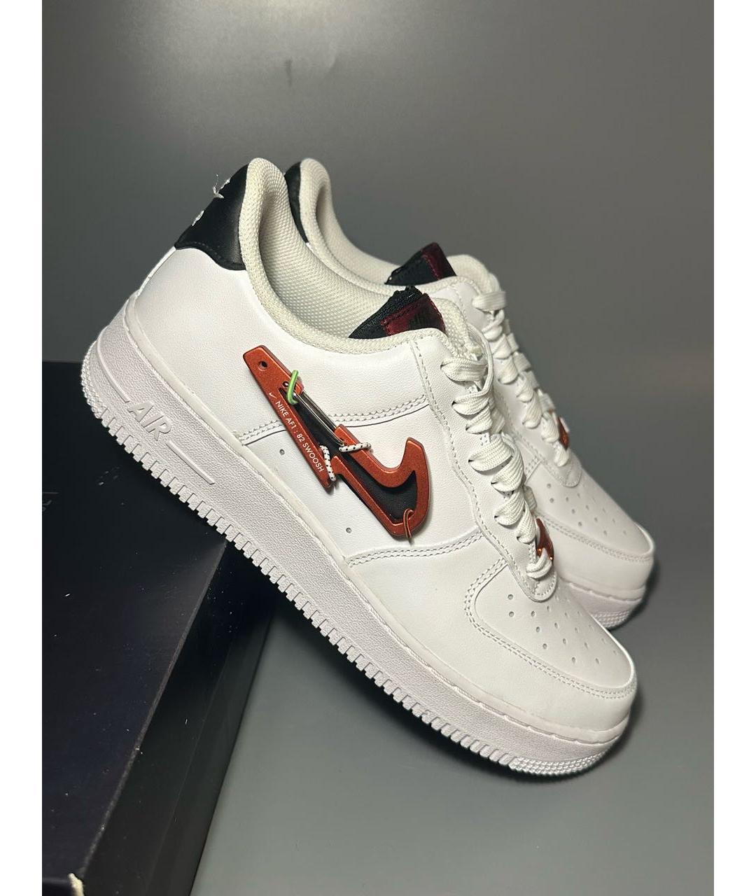 NIKE Белые кожаные низкие кроссовки / кеды, фото 6