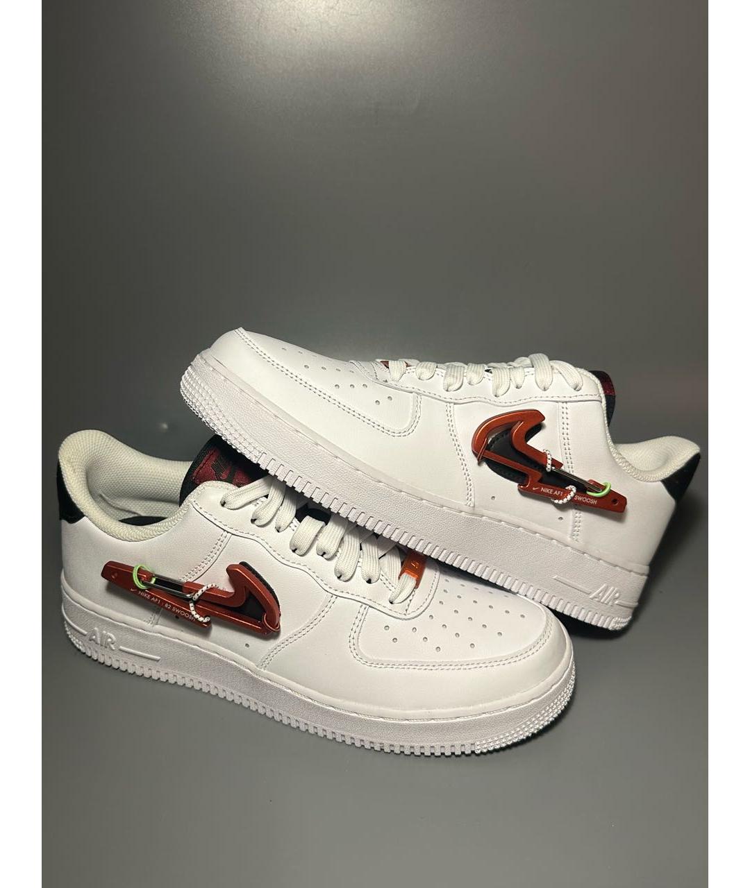 NIKE Белые кожаные низкие кроссовки / кеды, фото 5