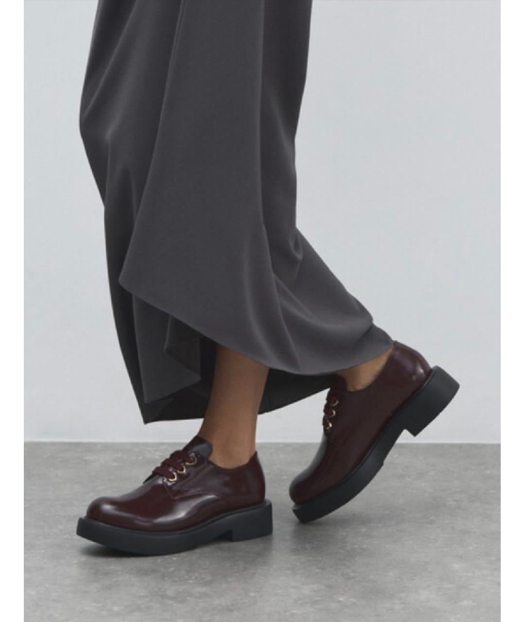 LOVE MOSCHINO Коричневые кожаные ботинки, фото 2