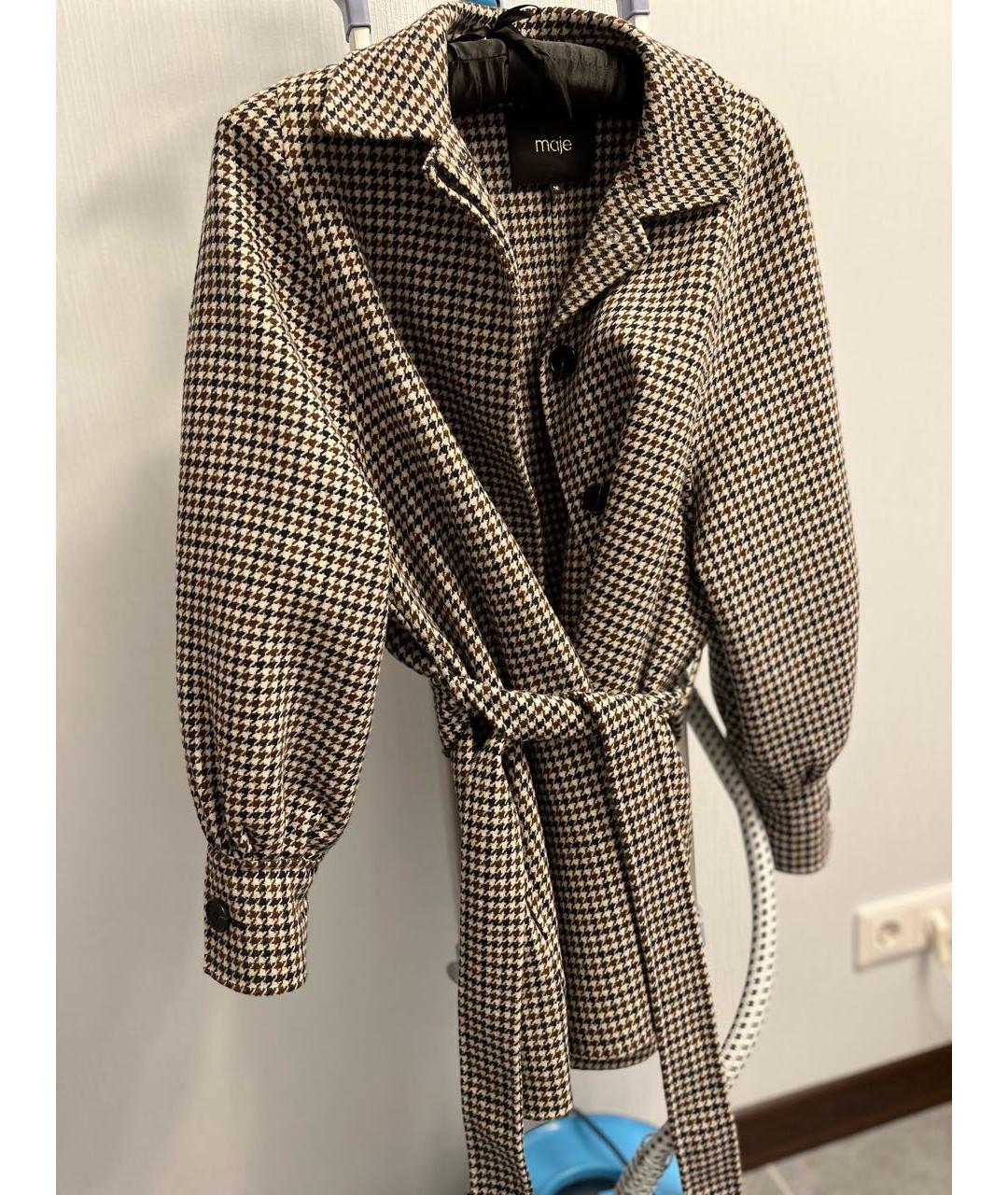 MAJE Мульти шерстяное пальто, фото 7