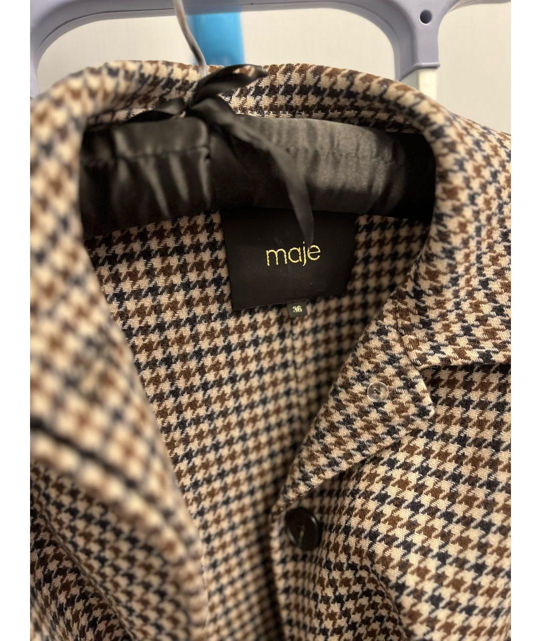 MAJE Мульти шерстяное пальто, фото 6