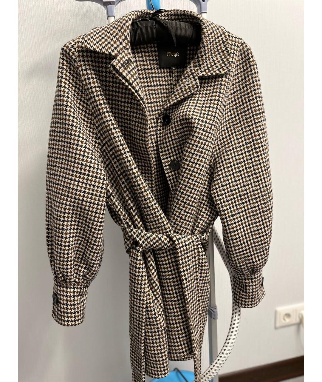 MAJE Мульти шерстяное пальто, фото 8