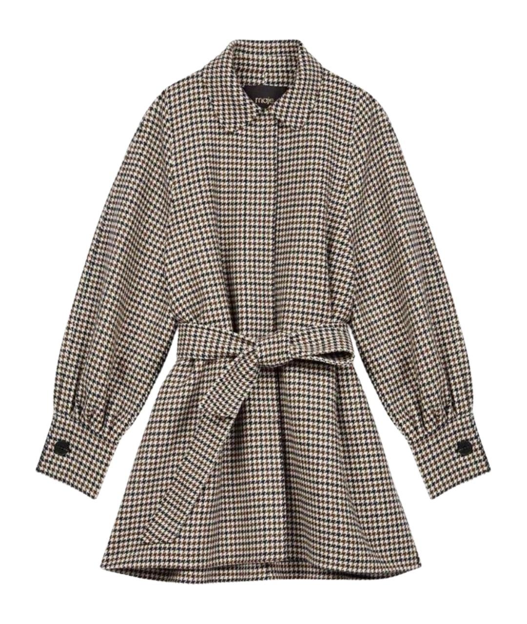 MAJE Мульти шерстяное пальто, фото 1