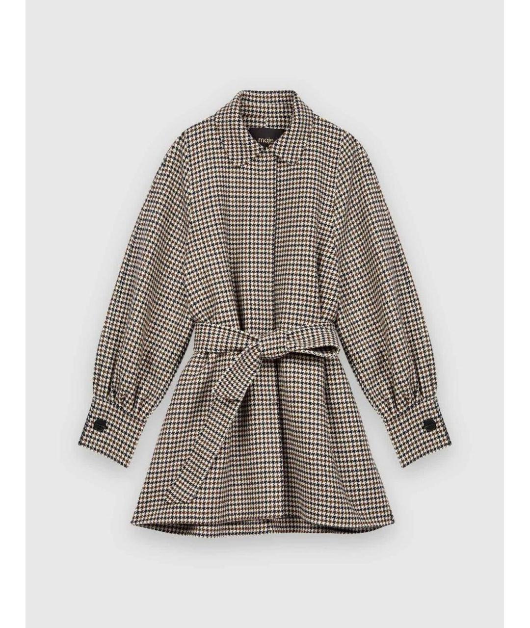 MAJE Мульти шерстяное пальто, фото 9