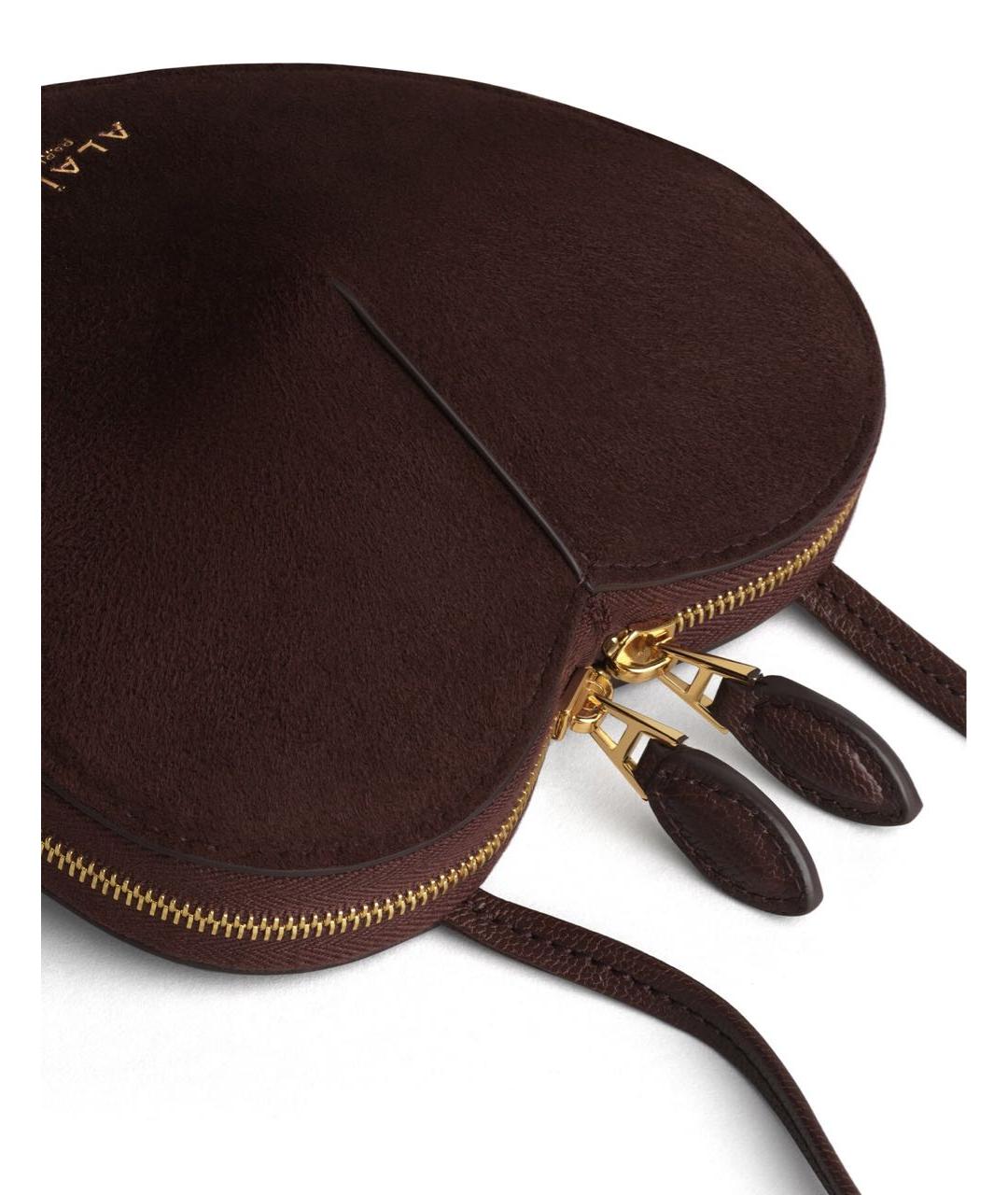 ALAIA Коричневая замшевая сумка через плечо, фото 3