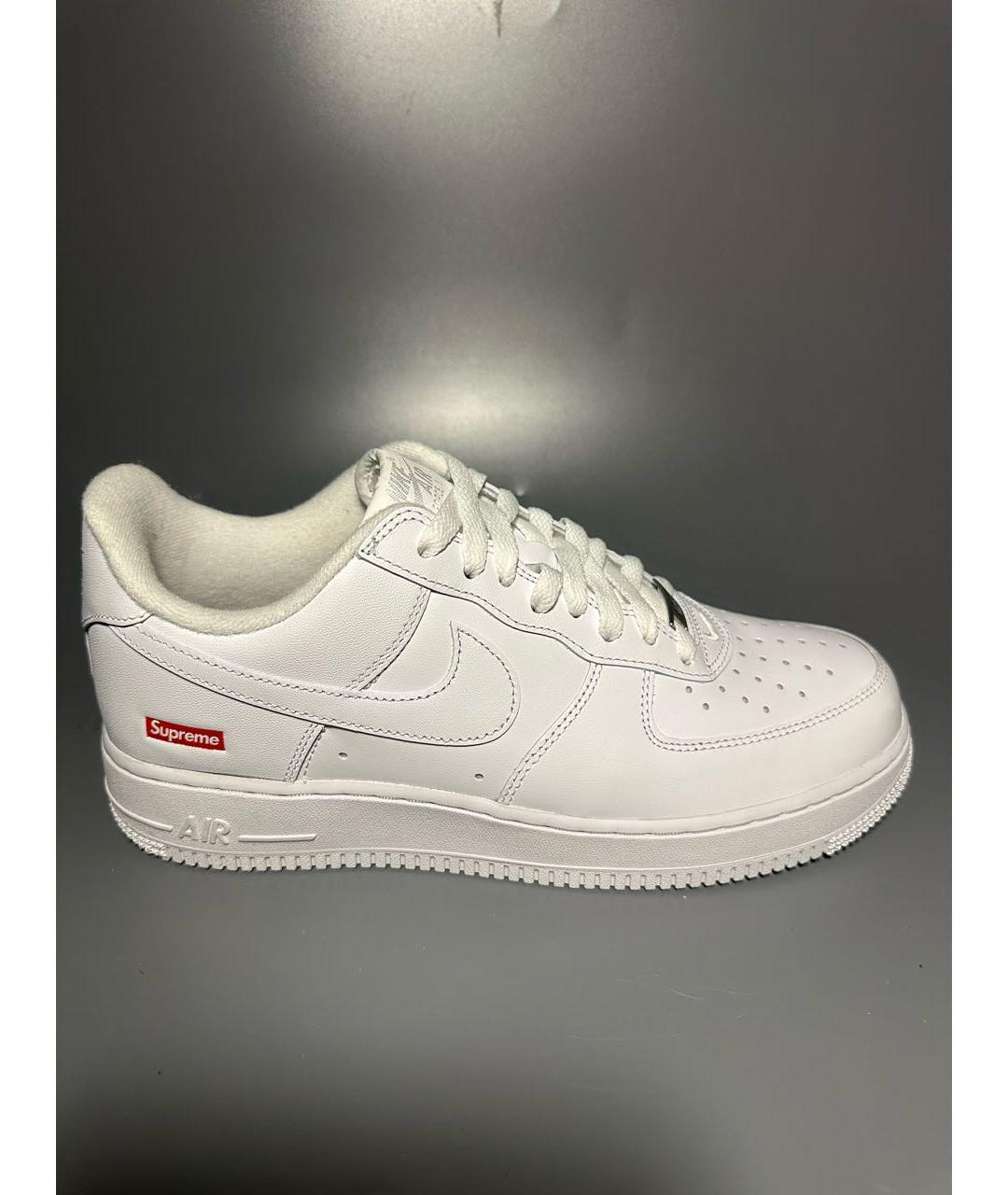 NIKE Белые кожаные низкие кроссовки / кеды, фото 9